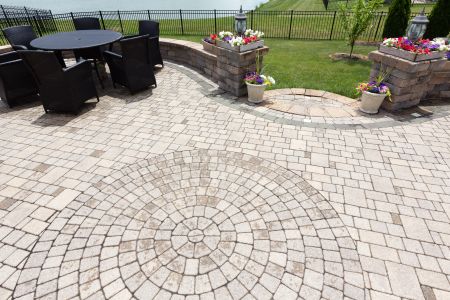 Corona paving stone installation